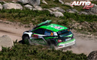 Jan Kopecký, al volante del Skoda Fabia R5 Evo WRC2, durante el Rally de Portugal 2019, puntuable para el Campeonato del Mundo de Rallies WRC 2.