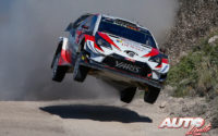 Kris Meeke, al volante del Toyota Yaris WRC, durante el Rally de Portugal 2019, puntuable para el Campeonato del Mundo de Rallies WRC.