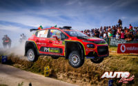 Mads Ostberg, al volante del Citroën C3 R5 WRC2, durante el Rally de Portugal 2019, puntuable para el Campeonato del Mundo de Rallies WRC 2.