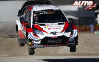 Jari-Matti Latvala, al volante del Toyota Yaris WRC, durante el Rally de Portugal 2019, puntuable para el Campeonato del Mundo de Rallies WRC.