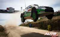 Kalle Rovanperä, al volante del Skoda Fabia R5 Evo WRC2, durante el Rally de Portugal 2019, puntuable para el Campeonato del Mundo de Rallies WRC 2.