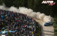 Teemu Suninen, al volante del Ford Fiesta WRC, durante el Rally de Portugal 2019, puntuable para el Campeonato del Mundo de Rallies WRC.
