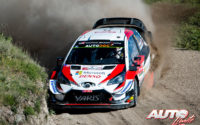 Kris Meeke, al volante del Toyota Yaris WRC, durante el Rally de Portugal 2019, puntuable para el Campeonato del Mundo de Rallies WRC.