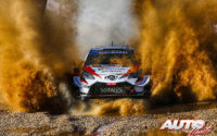 Juho Hänninen, al volante del Toyota Yaris WRC, durante el Rally de Italia - Cerdeña 2019, puntuable para el Campeonato del Mundo de Rallies WRC.