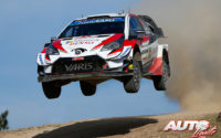 Ott Tänak, al volante del Toyota Yaris WRC, durante el Rally de Italia - Cerdeña 2019, puntuable para el Campeonato del Mundo de Rallies WRC.
