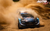 Elfyn Evans, al volante del Ford Fiesta WRC, durante el Rally de Italia - Cerdeña 2019, puntuable para el Campeonato del Mundo de Rallies WRC.