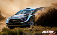 Teemu Suninen, al volante del Ford Fiesta WRC, durante el Rally de Italia - Cerdeña 2019, puntuable para el Campeonato del Mundo de Rallies WRC.