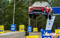 Esapekka Lappi, al volante del Citroën C3 WRC, durante el Rally de Finlandia 2019, puntuable para el Campeonato del Mundo de Rallies WRC.