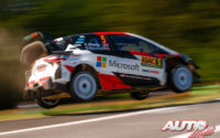 Kris Meeke, al volante del Toyota Yaris WRC, durante el Rally de Alemania 2019, puntuable para el Campeonato del Mundo de Rallies WRC.