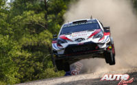 Ott Tänak, al volante del Toyota Yaris WRC, durante el Rally de Turquía 2019, puntuable para el Campeonato del Mundo de Rallies WRC.