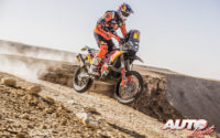 Toby Price, a los mandos de su KTM 450 Rally, durante el Rally Dakar 2020.