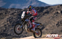 Santosh Chunchunguppe Shivashankar, a los mandos de su Hero 450 Rally, durante el Rally Dakar 2020.