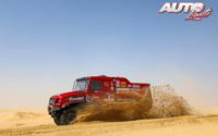 Siarhei Viazovich, al volante del MAZ 6440RR 4x4, durante el Rally Dakar 2020.