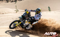 Andrew Short, a los mandos de su Husqvarna FR 450 Rally, durante el Rally Dakar 2020.