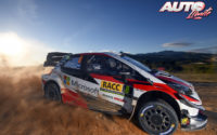 Ott Tänak, al volante del Toyota Yaris WRC, durante el Rally de España 2019, puntuable para el Campeonato del Mundo de Rallies WRC.