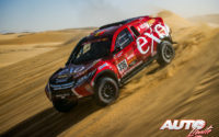 Cristina Gutiérrez, al volante del Mitsubishi Eclipse Cross Dakar Sodicars 4x4, durante el Rally Dakar 2020.