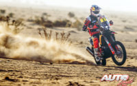 Toby Price, a los mandos de su KTM 450 Rally, durante el Rally Dakar 2020.