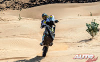 Andrew Short, a los mandos de su Husqvarna FR 450 Rally, durante el Rally Dakar 2020.
