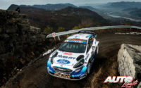 Esapekka Lappi, al volante del Ford Fiesta WRC, durante el Rally de Montecarlo 2020, puntuable para el Campeonato del Mundo de Rallies WRC.