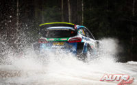 Esapekka Lappi, al volante del Ford Fiesta WRC, durante el Rally de Suecia 2020, puntuable para el Campeonato del Mundo de Rallies WRC.