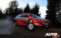 Ole Christian Veiby, al volante del Hyundai NG i20 R5 WRC2, durante el Rally de Suecia 2020, puntuable para el Campeonato del Mundo de Rallies WRC 2.