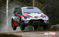 Sébastien Ogier, al volante del Toyota Yaris WRC, durante el Rally de Suecia 2020, puntuable para el Campeonato del Mundo de Rallies WRC.