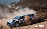 Teemu Suninen, al volante del Ford Fiesta WRC, durante el Rally de México 2020, puntuable para el Campeonato del Mundo de Rallies WRC.