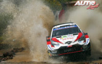 Kalle Rovanperä, al volante del Toyota Yaris WRC, durante el Rally de México 2020, puntuable para el Campeonato del Mundo de Rallies WRC.