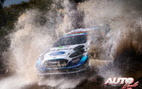 Esapekka Lappi, al volante del Ford Fiesta WRC, durante el Rally de México 2020, puntuable para el Campeonato del Mundo de Rallies WRC.