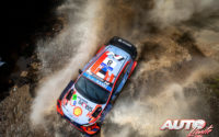 Ott Tänak, al volante del Hyundai i20 Coupé WRC, durante el Rally de México 2020, puntuable para el Campeonato del Mundo de Rallies WRC.