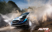 Teemu Suninen, al volante del Ford Fiesta WRC, durante el Rally de México 2020, puntuable para el Campeonato del Mundo de Rallies WRC.