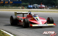 Gilles Villeneuve, al volante de su Ferrari 312 T3, durante uno de los Grandes Premios del Campeonato del Mundo de Fórmula 1 de 1978.