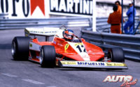 Gilles Villeneuve, al volante del Ferrari 312 T3, durante el GP de Mónaco de 1978, disputado en el circuito urbano de Montecarlo.