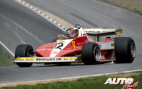 Gilles Villeneuve, al volante del Ferrari 312 T3, durante el GP de Gran Bretaña de 1978, disputado en el circuito de Brands Hatch.