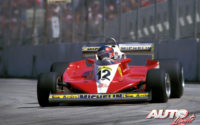 Gilles Villeneuve, al volante del Ferrari 312 T3, obtenía su primera victoria de Fórmula 1 en el GP de Canadá de 1978, disputado en el circuito Isla de Notre Dame en Montreal.