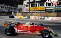 Gilles Villeneuve, al volante del Ferrari 312 T4, obtenía la victoria en el GP de EEUU del Oeste de 1979, disputado en el circuito urbano de Long Beach.