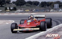 Gilles Villeneuve, al volante del Ferrari 312 T4, durante el GP de España de 1979, disputado en el circuito del Jarama.