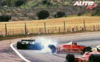 Gilles Villeneuve, al volante del Ferrari 312 T4, durante el GP de España de 1979, disputado en el circuito del Jarama.