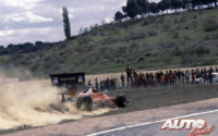 Gilles Villeneuve, al volante del Ferrari 312 T4, durante el GP de España de 1979, disputado en el circuito del Jarama.
