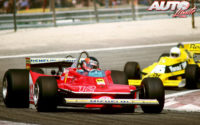 Gilles Villeneuve, al volante del Ferrari 312 T4, durante el GP de España de 1979, disputado en el circuito del Jarama.