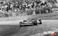 Gilles Villeneuve, al volante del Ferrari 312 T4, durante su última vuelta en el GP de Holanda de 1979, disputado en el circuito de Zandvoort.