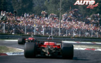 Gilles Villeneuve, al volante del Ferrari 312 T4, durante el GP de Italia de 1979, disputado en el circuito de Monza.