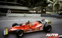 Gilles Villeneuve, al volante del Ferrari 312 T5, durante el GP de Mónaco 1980, disputado en el circuito urbano de Montecarlo.