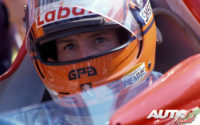 Gilles Villeneuve, al volante del Ferrari 126 CK, durante los entrenamientos del GP de Italia 1980, disputado en el circuito de Imola (República de San Marino).