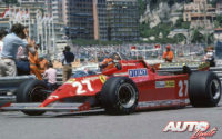 Gilles Villeneuve, al volante del Ferrari 126 CK, durante el GP de Mónaco de 1981, disputado en el circuito urbano de Montecarlo.