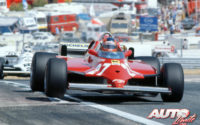 Gilles Villeneuve, al volante del Ferrari 126 CK, obtenía una apretada victoria en el GP de España de 1981, disputado en el circuito del Jarama.