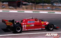 Gilles Villeneuve, al volante del Ferrari 126 CK, obtenía una apretada victoria en el GP de España de 1981, disputado en el circuito del Jarama.