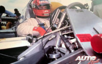 Gilles Villeneuve, en el cockpit del Ferrari 126 CK, durante el GP de Gran Bretaña de 1981, disputado en el circuito de Silverstone.