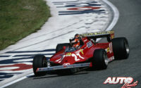 Gilles Villeneuve, al volante del Ferrari 126 CK, durante el GP de Austria 1981, disputado en el circuito de Österreichring.