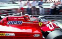 Gilles Villeneuve, al volante del Ferrari 126 CK, durante el GP de Austria 1981, disputado en el circuito de Österreichring.